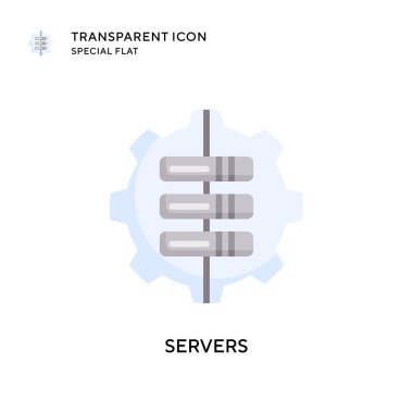 Sunucu vektör simgesi. Düz çizim. EPS 10 vektörü.