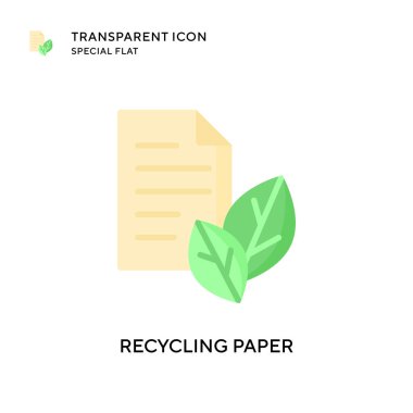 Kağıt vektör simgesi geri dönüşümü. Düz çizim. EPS 10 vektörü.