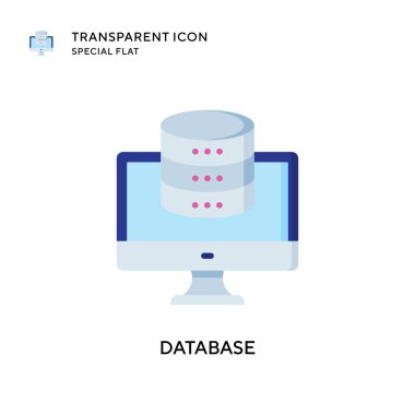 Veritabanı vektör simgesi. Düz çizim. EPS 10 vektörü.