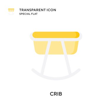 Beşik vektör simgesi. Düz çizim. EPS 10 vektörü.