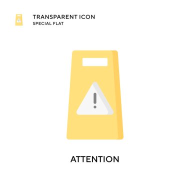 Dikkat vektör simgesi. Düz çizim. EPS 10 vektörü.