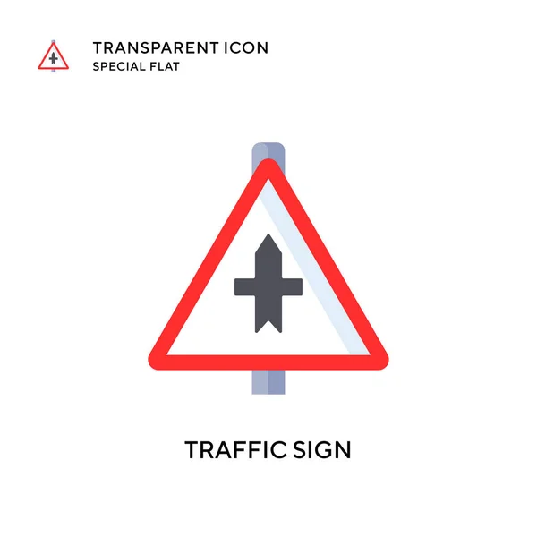 Icône Vectorielle Signalisation Illustration Style Plat Vecteur Eps — Image vectorielle