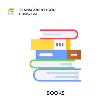 Kitap vektör simgesi. Düz çizim. EPS 10 vektörü.