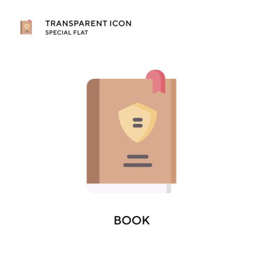 Kitap vektör simgesi. Düz çizim. EPS 10 vektörü.