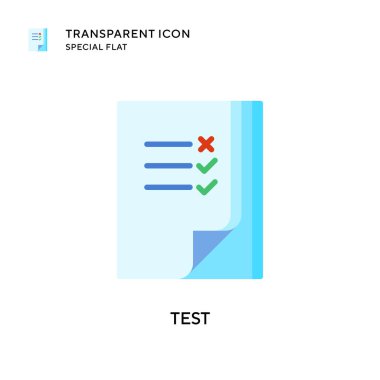 Test vektör simgesi. Düz çizim. EPS 10 vektörü.