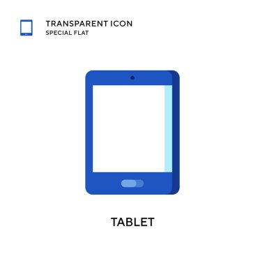 Tablet vektör simgesi. Düz çizim. EPS 10 vektörü.