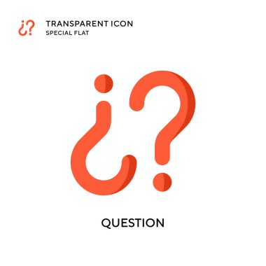 Soru vektör simgesi. Düz çizim. EPS 10 vektörü.