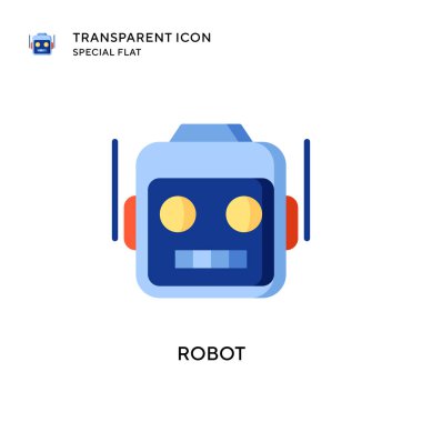 Robot vektör simgesi. Düz çizim. EPS 10 vektörü.
