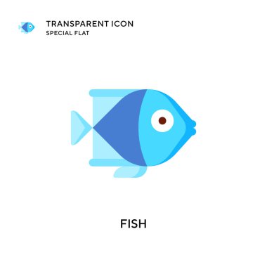 Balık vektör simgesi. Düz çizim. EPS 10 vektörü.