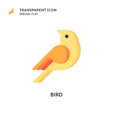 Kuş vektör simgesi. Düz çizim. EPS 10 vektörü.