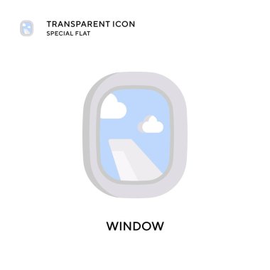 Pencere vektör simgesi. Düz çizim. EPS 10 vektörü.
