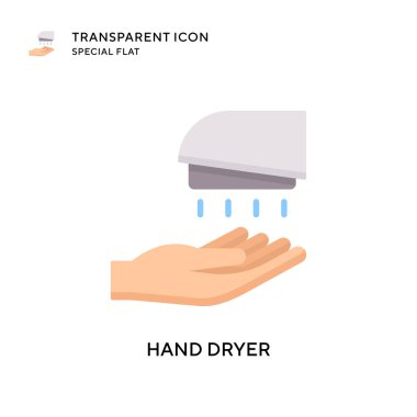 El kurutma vektör simgesi. Düz çizim. EPS 10 vektörü.