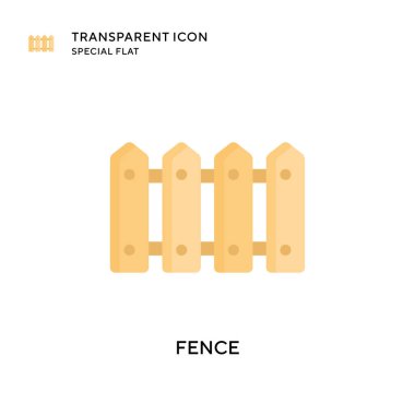 Çit vektör simgesi. Düz çizim. EPS 10 vektörü.