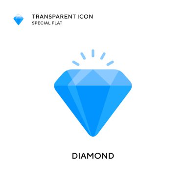 Elmas vektör simgesi. Düz çizim. EPS 10 vektörü.