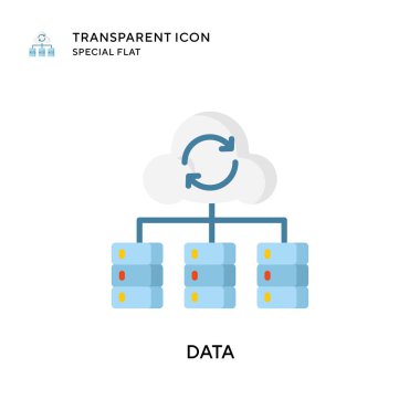 Veri vektör simgesi. Düz çizim. EPS 10 vektörü.