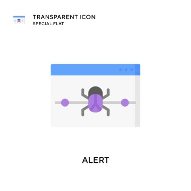 Vektör simgesini uyarın. Düz çizim. EPS 10 vektörü.