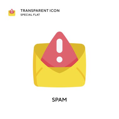 Spam vektör simgesi. Düz çizim. EPS 10 vektörü.
