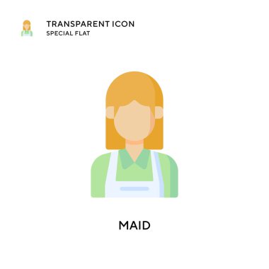 Hizmetçi vektör simgesi. Düz çizim. EPS 10 vektörü.