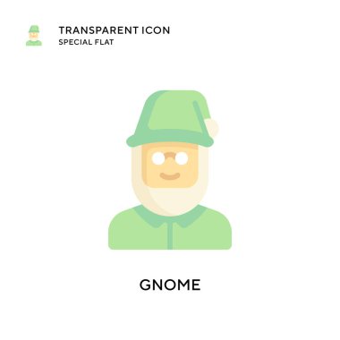 Gnome vektör simgesi. Düz çizim. EPS 10 vektörü.