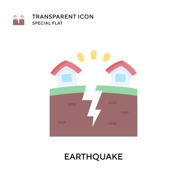 Deprem vektör simgesi. Düz çizim. EPS 10 vektörü.