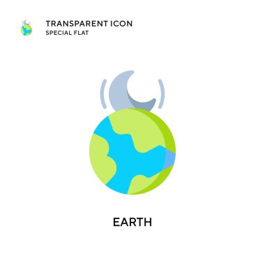 Dünya vektör simgesi. Düz çizim. EPS 10 vektörü.