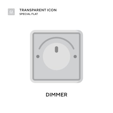 Karartma vektör simgesi. Düz çizim. EPS 10 vektörü.