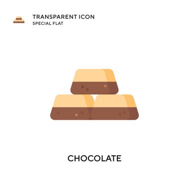 Çikolata vektör simgesi. Düz çizim. EPS 10 vektörü.