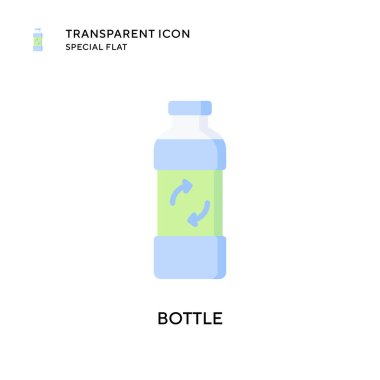 Şişe vektör simgesi. Düz çizim. EPS 10 vektörü.