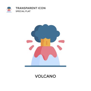 Volkan vektör simgesi. Düz çizim. EPS 10 vektörü.