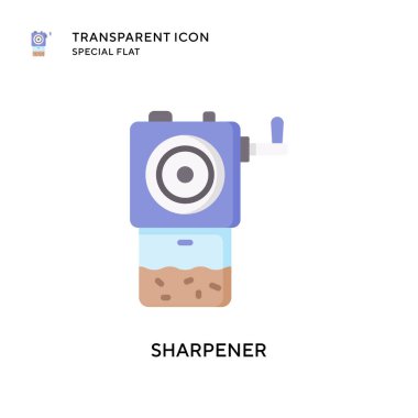 Keskinleştirici vektör simgesi. Düz çizim. EPS 10 vektörü.