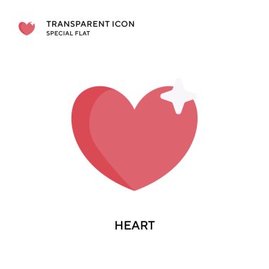 Kalp vektör simgesi. Düz çizim. EPS 10 vektörü.