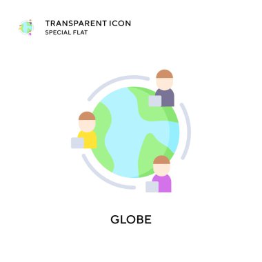 Dünya vektör simgesi. Düz çizim. EPS 10 vektörü.