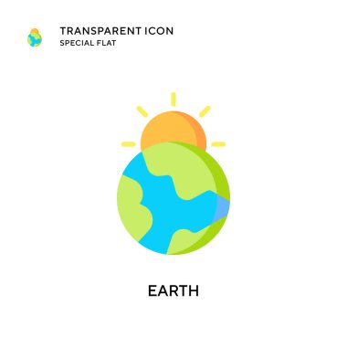 Dünya vektör simgesi. Düz çizim. EPS 10 vektörü.