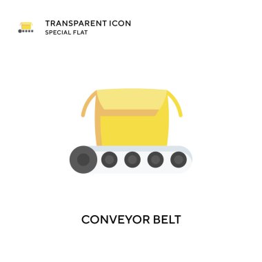 Taşıyıcı şerit vektör simgesi. Düz çizim. EPS 10 vektörü.