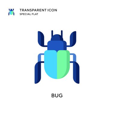 Böcek vektör simgesi. Düz çizim. EPS 10 vektörü.