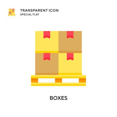 Kutu vektör simgesi. Düz çizim. EPS 10 vektörü.