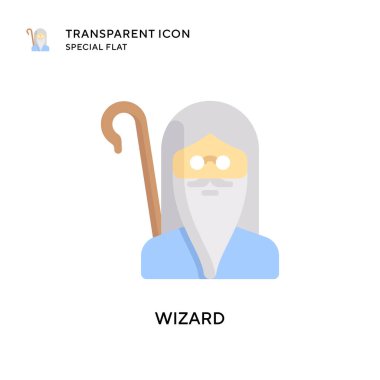 Büyücü vektör simgesi. Düz çizim. EPS 10 vektörü.