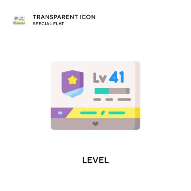 Seviye vektör simgesi. Düz çizim. EPS 10 vektörü.