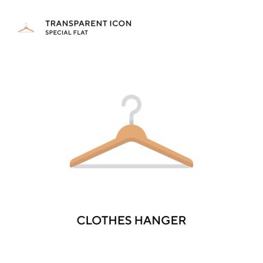 Elbise askısı vektör ikonu. Düz çizim. EPS 10 vektörü.