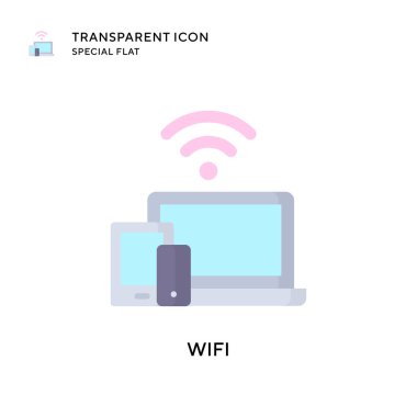 Wifi vektör simgesi. Düz çizim. EPS 10 vektörü.