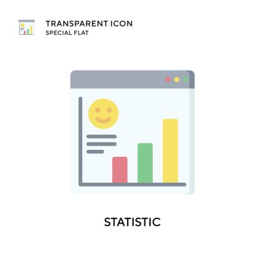 İstatistiksel vektör simgesi. Düz çizim. EPS 10 vektörü.