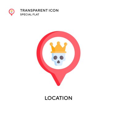 Konum vektör simgesi. Düz çizim. EPS 10 vektörü.