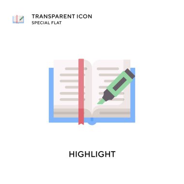 Vektör simgesini vurgula. Düz çizim. EPS 10 vektörü.