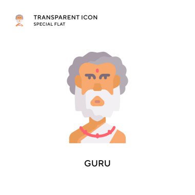 Guru vektör simgesi. Düz çizim. EPS 10 vektörü.