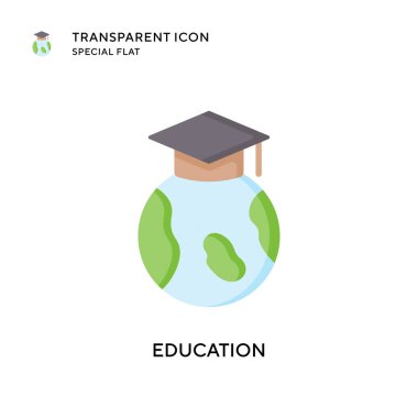 Eğitim vektör simgesi. Düz çizim. EPS 10 vektörü.