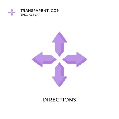 Yönler vektör simgesi. Düz çizim. EPS 10 vektörü.