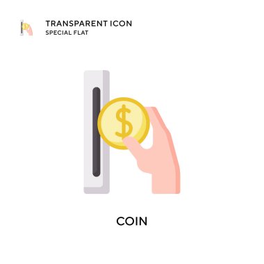 Sikke vektör simgesi. Düz çizim. EPS 10 vektörü.