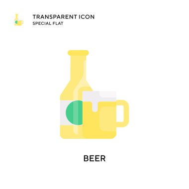 Bira vektör simgesi. Düz çizim. EPS 10 vektörü.