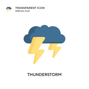 Fırtına vektör simgesi. Düz çizim. EPS 10 vektörü.