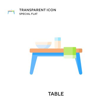 Tablo vektör simgesi. Düz çizim. EPS 10 vektörü.